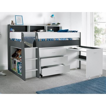 Darina Loft Bed with Storage and Work Station